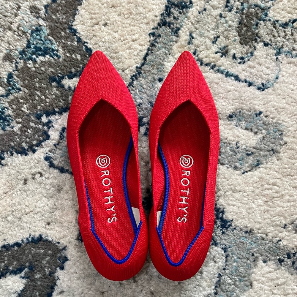 NWOT Rothy’s The Point in Chili Red Size 7.5